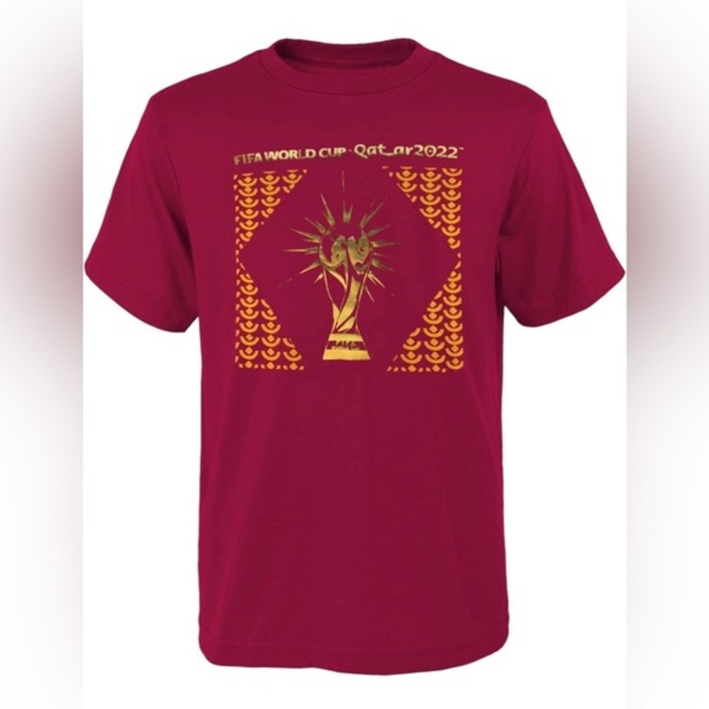 Outerstuff Men's FIFA World Cup Trophy Short Sleeve Tee Qatar 2022